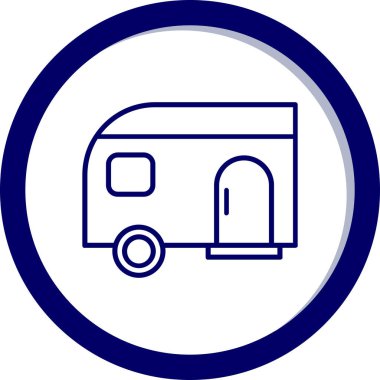 Van Düz Yuvarlak Vektör Simgesi