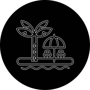 Bir ağaç simgesinin vektör illüstrasyonu