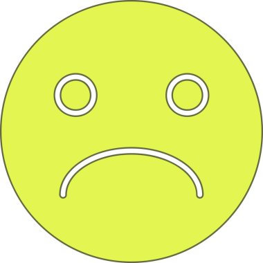 üzgün surat, vektör çizim