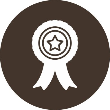 Rozet damgalı sembol, tarz. vektör sembolü, simge