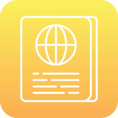 güzel belge vektör çizgisi simgesi