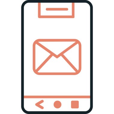 Mobil posta simge vektör çizim