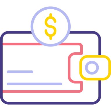 Dolar simgesi vektör illüstrasyonu