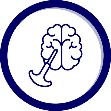 beyin ikonu vektör illüstrasyonu