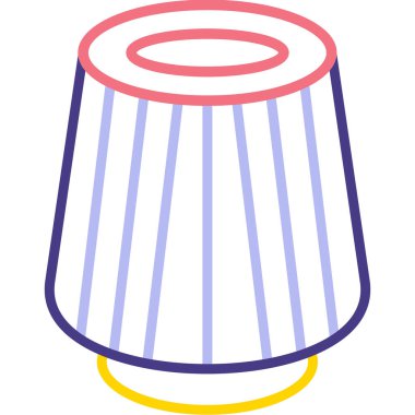 karikatür karalaması çizgili tabure vektörü çizimi