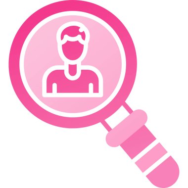 Düz biçimli büyüteç arama simgesi bul