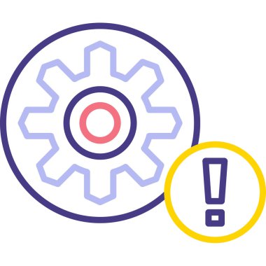 Uyarı simgesinin vektör illüstrasyonu