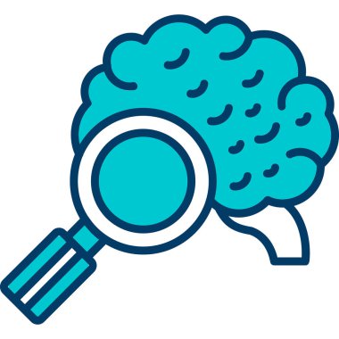 Beyin. Web simgesi basit illüstrasyon