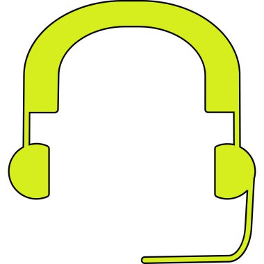 Kulaklık. Web simgesi basit illüstrasyon