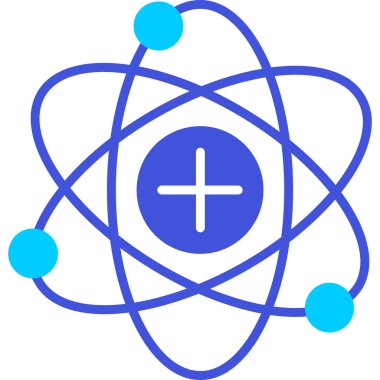 atom simgesi, vektör illüstrasyonu