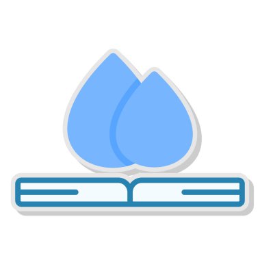 Kitap ikonu. Düz dizayn. 10 saniye..