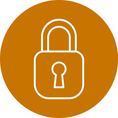 Kilit simgesinin vektör illüstrasyonu