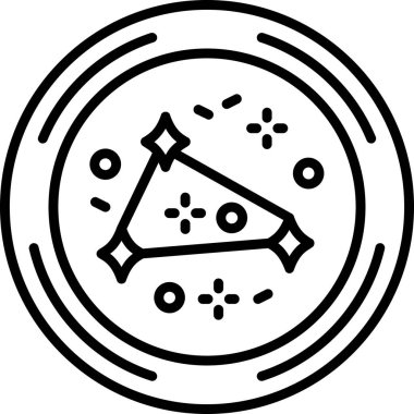 Bir pusula simgesinin vektör illüstrasyonu