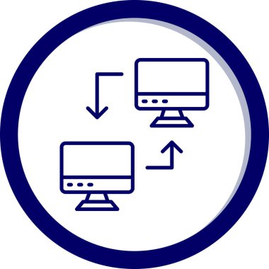 Bilgisayar. Web simgesi basit illüstrasyon