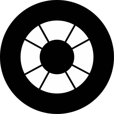 Pusula. Web simgesi basit illüstrasyon