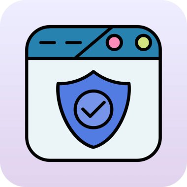 güvenlik kalkanı ikon vektör illüstrasyonu