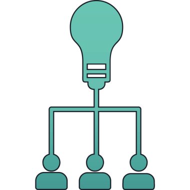 Bir ampulün yaratıcı vektör çizimi.