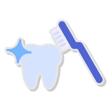 Diş macunu ikonlu diş. ağ için diş vektör simgesi ile diş çizimi çizimi