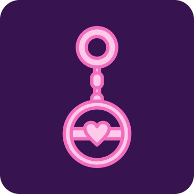 pembe ve mor kalp simgesi