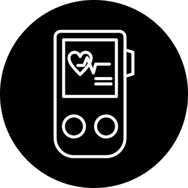 Kalp vektör simgesi, kalp ile akıllı telefon