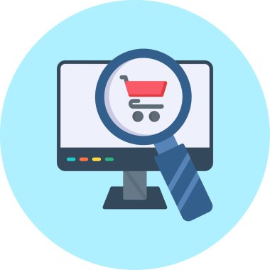 çevrimiçi alışveriş vektörü simgesi