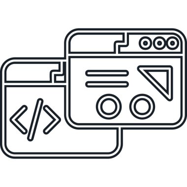 Oyun denetleyici simge ana hatları vektörü. Video kumandası. bilgisayar