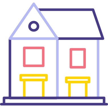 Ev. Web simgesi basit illüstrasyon