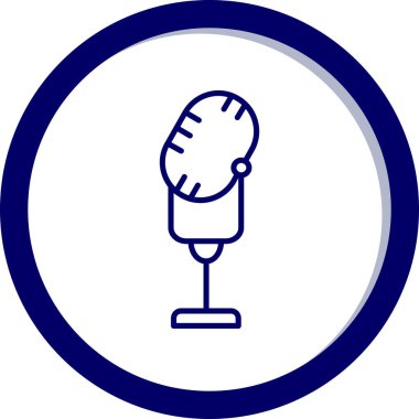 Bir mikrofonun vektör çizimi