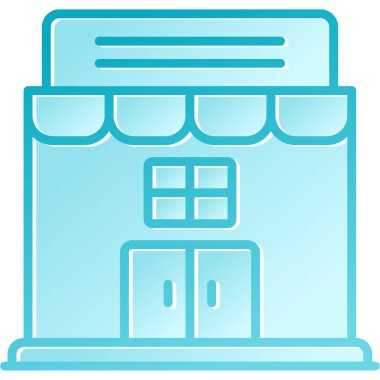 dükkan simgesi vektör illüstrasyonu