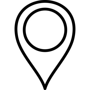 konum simgesi. beyaz arkaplanda izole edilmiş web tasarımı için konum haritası vektör simgesi