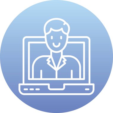 Bilgisayar. Web simgesi basit illüstrasyon