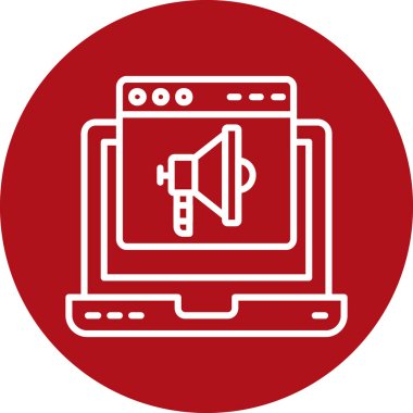 çevrimiçi pazarlama vektör simgesi modern basit vektör illüstrasyonu