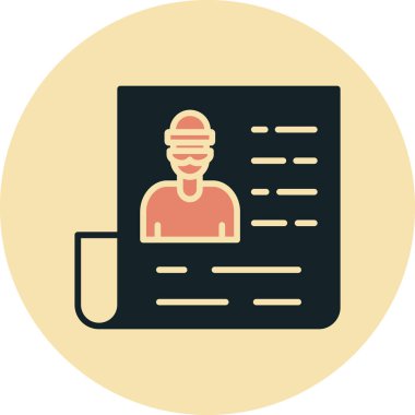 Tek izole edilmiş avatar simgesinin vektör çizimi