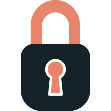 basit vektör illüstrasyonunu kilitle