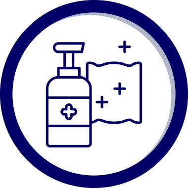 Çapraz simgeli bir şişenin vektör çizimi