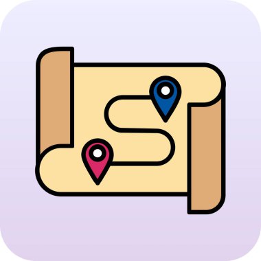 Harita konumu vektör simgesi