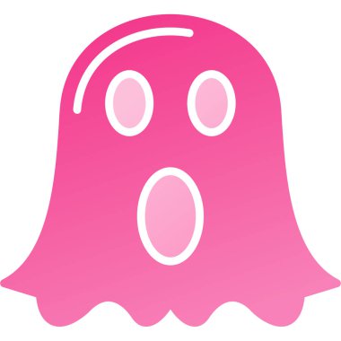 Hayalet ikonu. Web için hayalet vektör simgelerinin düz çizimi