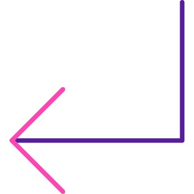 mor çizgi sağ ok vektör simgesi