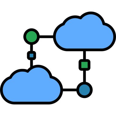 bulut hesaplama vektörü simgesi