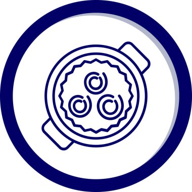 pizza. Web simgesi basit illüstrasyon