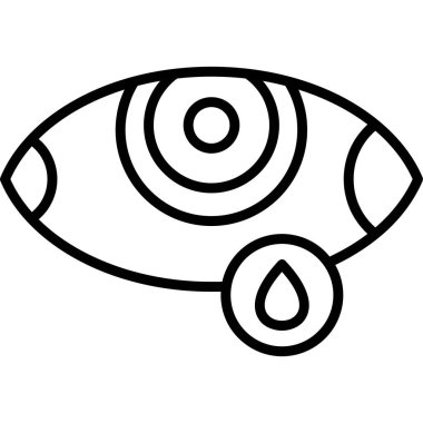 Göz görme vektör çizgisi simgesi