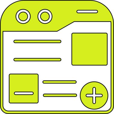 tarayıcı simgesi, vektör illüstrasyonu