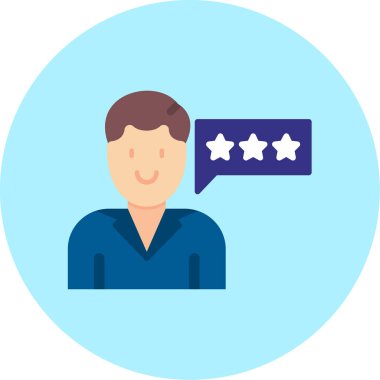 Müşteri değerlendirme simgesi. Basit düz vektör çizimi. reyting ikonu. Geribildirim ve geri bildirim. bilgi grafikleri ve cep telefonu için kullanılabilir