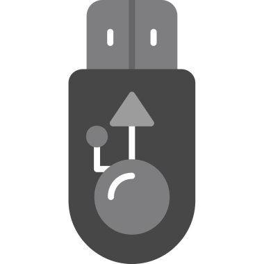 Bir usb simgesinin vektör illüstrasyonu.