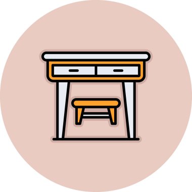 Mobilya simgesinin vektör illüstrasyonu