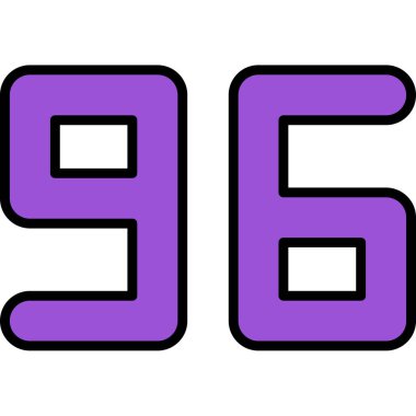 Beyaz arkaplanda 89 numara vektör çizimi