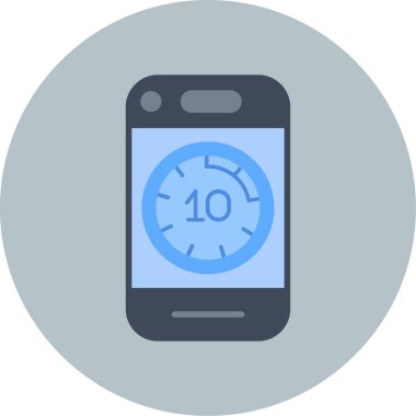 mobil saat simgesi, vektör illüstrasyon tasarımı