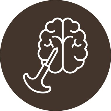 Beyin. Web simgesi basit illüstrasyon
