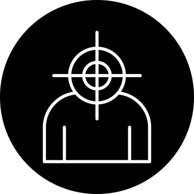 Modern hedef simgesinin vektör illüstrasyonu