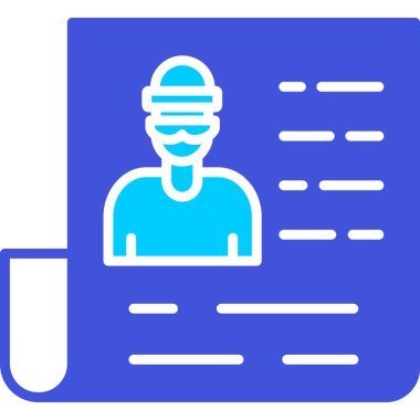 Kimlik kartı. Web simgesi basit illüstrasyon